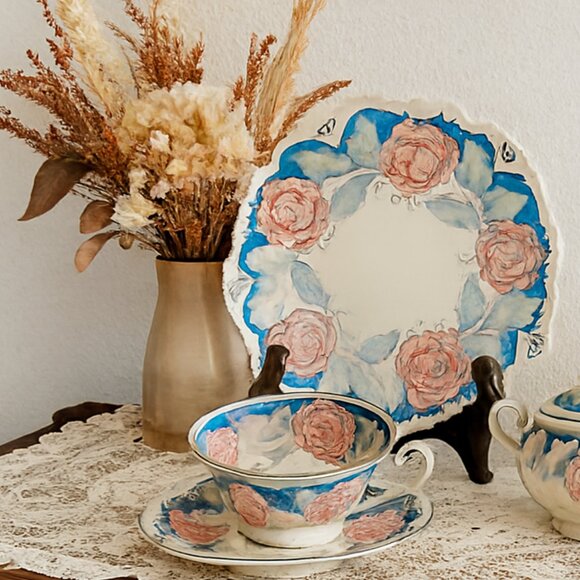 Seltmann Weiden Cup Saucer Plate Set 1924-1946 Mark - Picture 1 of 15